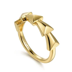 Hot Gabriel & Co. 14K Yellow Gold Overlapping Triangles Stackable Ring