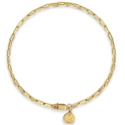 Best Gabriel & Co. 14K Yellow Gold Paperclip Chain Bracelet 2.3mm 7 inch
