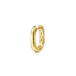 Online Gabriel & Co. 14K Yellow Gold Pave Diamond Classic Oval Hoop Earrings
