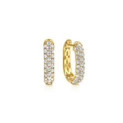 Online Gabriel & Co. 14K Yellow Gold Pave Diamond Classic Oval Hoop Earrings