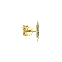 Clearance Gabriel & Co. 14K Yellow Gold Pave Diamond Spiked Stud Single Earring