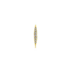 Clearance Gabriel & Co. 14K Yellow Gold Pave Diamond Spiked Stud Single Earring