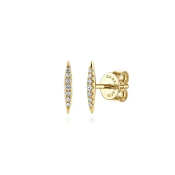Outlet Gabriel & Co. 14K Yellow Gold Pave Diamond Spiked Stud Earrings