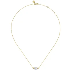 Best Gabriel & Co. 14K Yellow Gold Pearl Bujukan Fashion Necklace