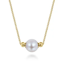 Best Gabriel & Co. 14K Yellow Gold Pearl Bujukan Fashion Necklace