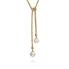 Gabriel & Co. 14K Yellow Gold Pearl Wrap Around And Tie Necklace