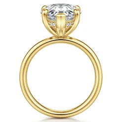 Clearance Gabriel & Co. 14K Yellow Gold Pear Shape Diamond Engagement Ring