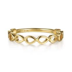 Best Gabriel & Co. 14K Yellow Gold Pear Shape Stackable Ring