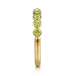 Sale Gabriel & Co. 14K Yellow Gold Peridot Stackable Ring