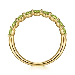 Sale Gabriel & Co. 14K Yellow Gold Peridot Stackable Ring