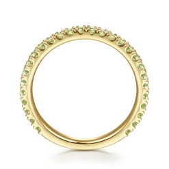 Discount Gabriel & Co. 14K Yellow Gold Peridot Stackable Ring