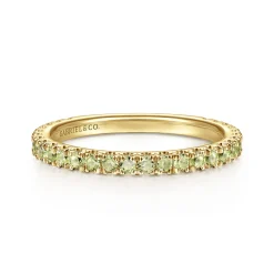 Discount Gabriel & Co. 14K Yellow Gold Peridot Stackable Ring