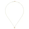 Best Gabriel & Co. 14K Yellow Gold Plain and Bujukan Beaded Interlocking Circles Pendant Necklace