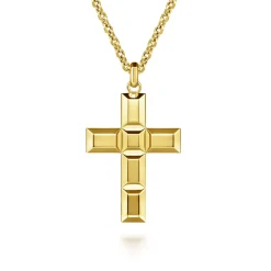 Discount Gabriel & Co. 14K Yellow Gold Plain Cross Pendant