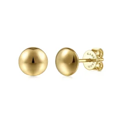 Gabriel & Co. 14K Yellow Gold Plain Stud Earrings