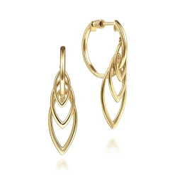 Online Gabriel & Co. 14K Yellow Gold Polished Huggies with Multi Marquise Drops