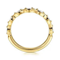 Outlet Gabriel & Co. 14K Yellow Gold Prong Marquise Diamond Anniversary Band - 0.23 ct