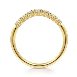 Online Gabriel & Co. 14K Yellow Gold Prong Set Diamond Anniversary Band - 0.15 ct