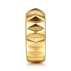 Online Gabriel & Co. 14K Yellow Gold Pyramid Bold Stackable Cigar Band