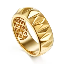 Online Gabriel & Co. 14K Yellow Gold Pyramid Bold Stackable Cigar Band