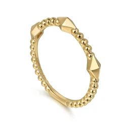 Clearance Gabriel & Co. 14K Yellow Gold Pyramid Classic Ring-Bujukan