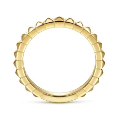 Clearance Gabriel & Co. 14K Yellow Gold Pyramid Stackable Band