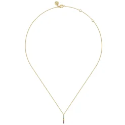 Hot Gabriel & Co. 14K Yellow Gold Rainbow Color Stone Bar Necklace