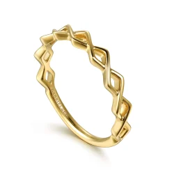 Outlet Gabriel & Co. 14K Yellow Gold Rhombus Shape Stackable Ring