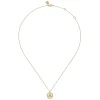 Best Gabriel & Co. 14K Yellow Gold Round A Initial Pendant Necklace with Diamonds