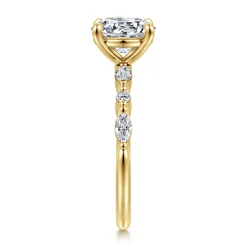 Gabriel & Co. 14K Yellow Gold Round Diamond Engagement Ring