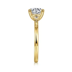 Clearance Gabriel & Co. 14K Yellow Gold Round Diamond Engagement Ring