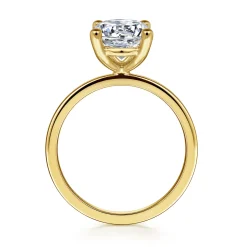 Clearance Gabriel & Co. 14K Yellow Gold Round Diamond Engagement Ring