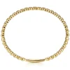 New Gabriel & Co. 14K Yellow Gold Round Disk Pattern Cuff Bracelet