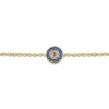 Hot Gabriel & Co. 14K Yellow Gold Round Sapphire Diamond and Ruby Evil Eye Bracelet
