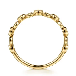 Discount Gabriel & Co. 14K Yellow Gold Round Shape Stackable Ring