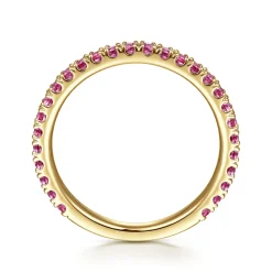 Clearance Gabriel & Co. 14K Yellow Gold Ruby Stackable Ring