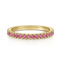 Clearance Gabriel & Co. 14K Yellow Gold Ruby Stackable Ring