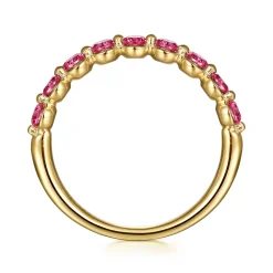 Clearance Gabriel & Co. 14K Yellow Gold Ruby Stackable Ring