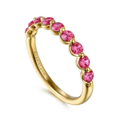 Clearance Gabriel & Co. 14K Yellow Gold Ruby Stackable Ring
