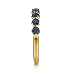 New Gabriel & Co. 14K Yellow Gold Sapphire Stackable Ring