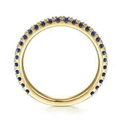 Best Gabriel & Co. 14K Yellow Gold Sapphire Stackable Ring