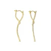 Clearance Gabriel & Co. 14K Yellow Gold Sculptural Diamond Drop Earrings