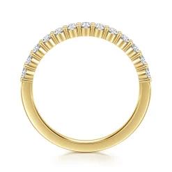 Outlet Gabriel & Co. 14K Yellow Gold Share Prong Setting Diamond Anniversary Band - 0.7 ct