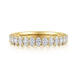 Outlet Gabriel & Co. 14K Yellow Gold Share Prong Setting Diamond Anniversary Band - 0.7 ct