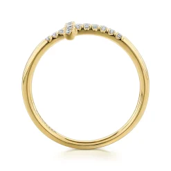 Hot Gabriel & Co. 14K Yellow Gold Sideways Cross Diamond Ring