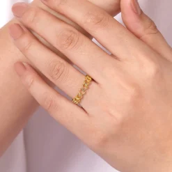 Hot Gabriel & Co. 14K Yellow Gold Sideways Heart Stackable Ring