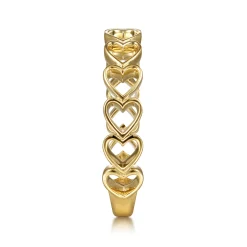 Hot Gabriel & Co. 14K Yellow Gold Sideways Heart Stackable Ring