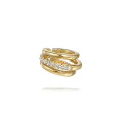 Sale Gabriel & Co. 14K Yellow Gold Single Diamond Single Ear Cuff