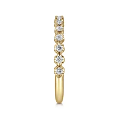 Sale Gabriel & Co. 14K Yellow Gold Single Prong Diamond Band