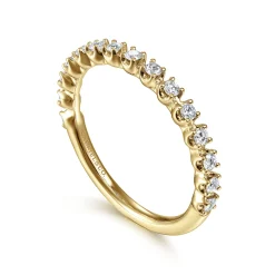 Sale Gabriel & Co. 14K Yellow Gold Single Prong Diamond Band